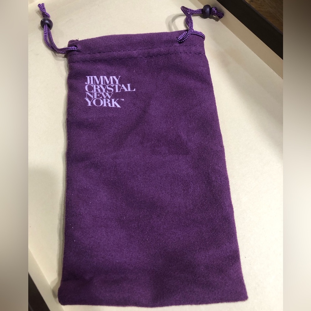 Jimmy Crystal New York drawstring glasses case